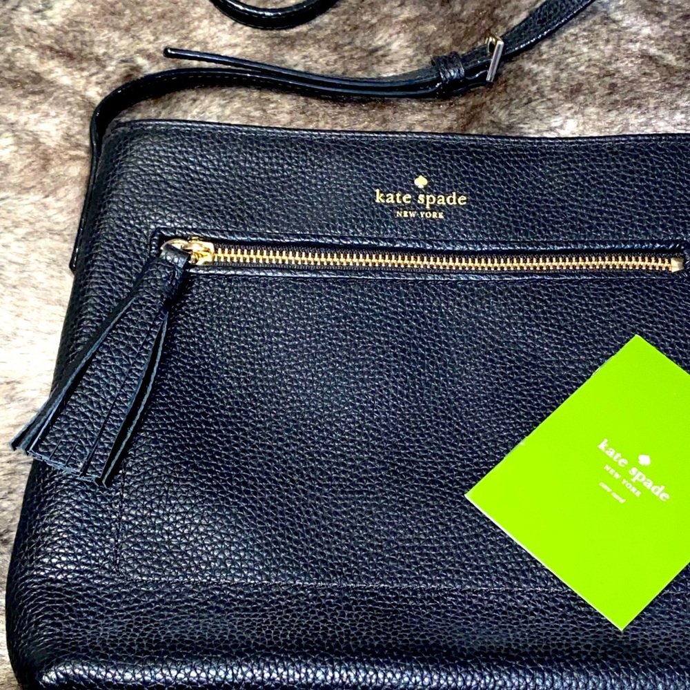 Kate Spade Black Leather Crossbody Bag. BNWT